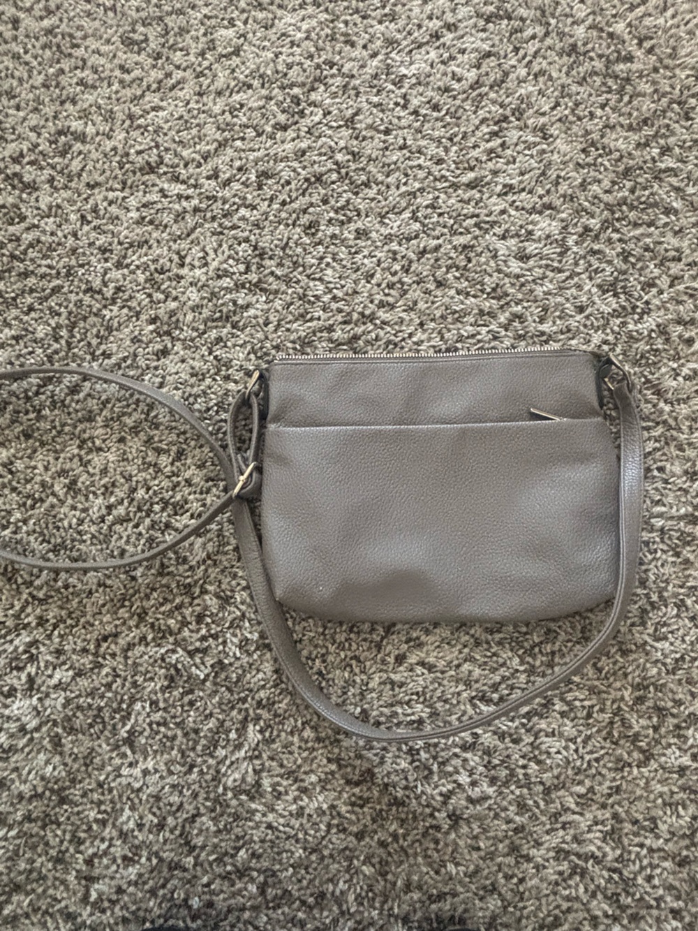 a new day Pebbled Crossbody Bag in Gray
